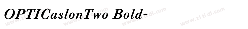 OPTICaslonTwo Bold字体转换